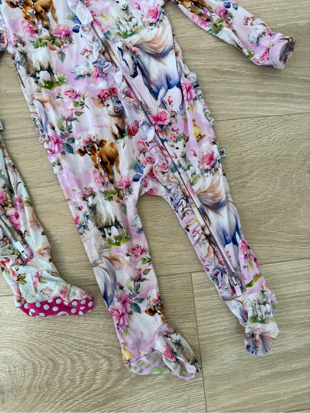 Bums & Roses Bamboo Ruffle Footie Bundle - Picture 7 of 10